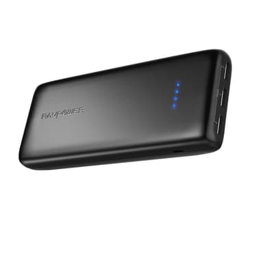 komfort skrubbe tjeneren RAVPower Ace 22000 mAh powerbank, 3 x USB-A outputs, Sort | Elgiganten