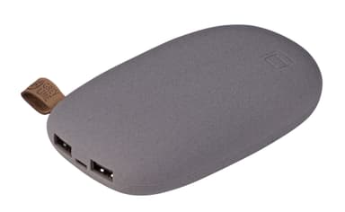GreyLime Power Stone, 10400 mAh powerbank, 2 USB udgange, Grå