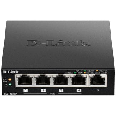 D-Link DGS-1005P 5-ports Gigabit PoE+ Ethernet switch