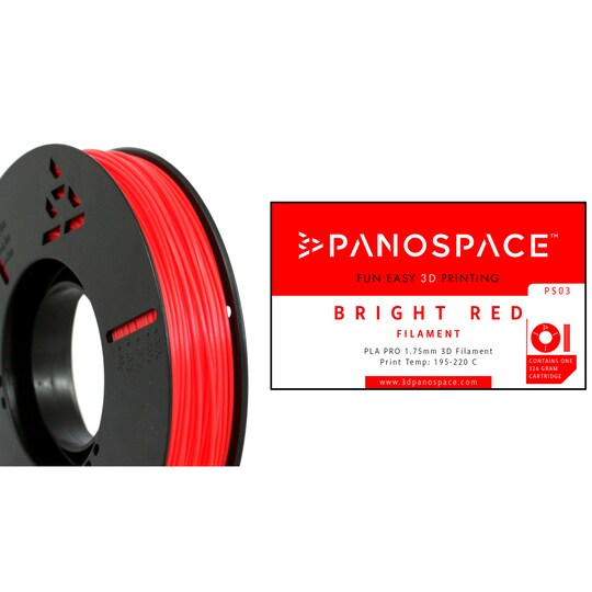 Panospace filament til 3D printer Rød