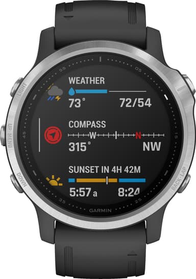Garmin Fenix 6s GPS sportsur 42 mm (sølv/sort)