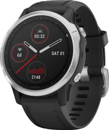 Garmin Fenix 6s GPS sportsur 42 mm (sølv/sort)
