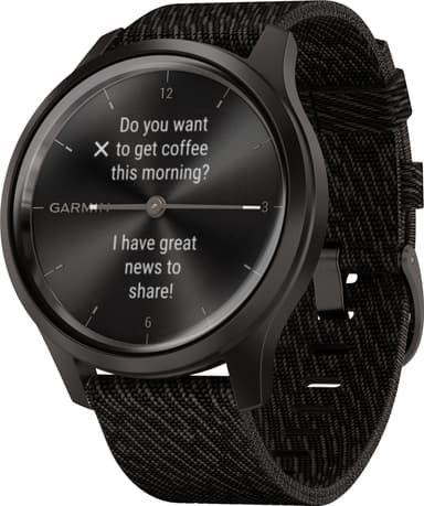 Garmin Vivomove Style hybrid smartwatch (mørkegrå)