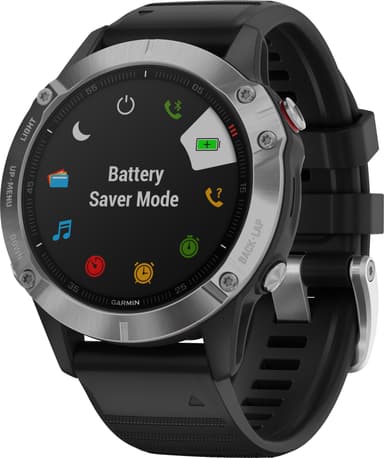 Garmin Fenix 6 GPS sportsur 47 mm (sølv/sort)
