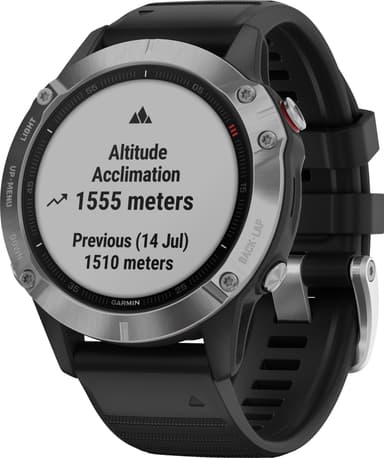 Garmin Fenix 6 GPS sportsur 47 mm (sølv/sort)
