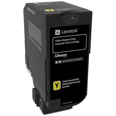 Lexmark blækpatron 74C2SY0 Gul (returprogram)