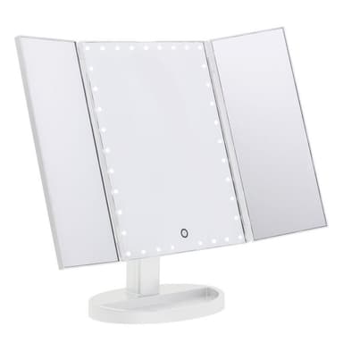 UNIQ LED Trifold Hollywood Makeup Spejl - Hvid
