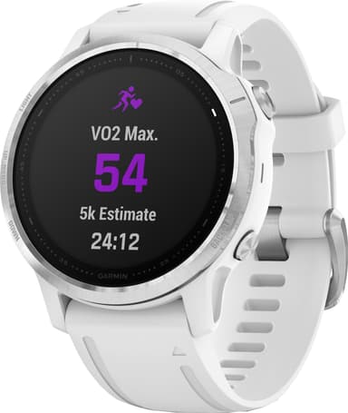 Garmin Fenix 6s GPS sportsur 42 mm (sølv/hvid)