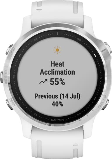 Garmin Fenix 6s GPS sportsur 42 mm (sølv/hvid)