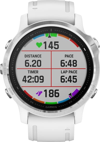 Garmin Fenix 6s GPS sportsur 42 mm (sølv/hvid)