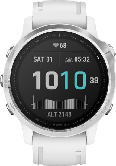 Garmin Fenix 6s GPS sportsur 42 mm (sølv/hvid)