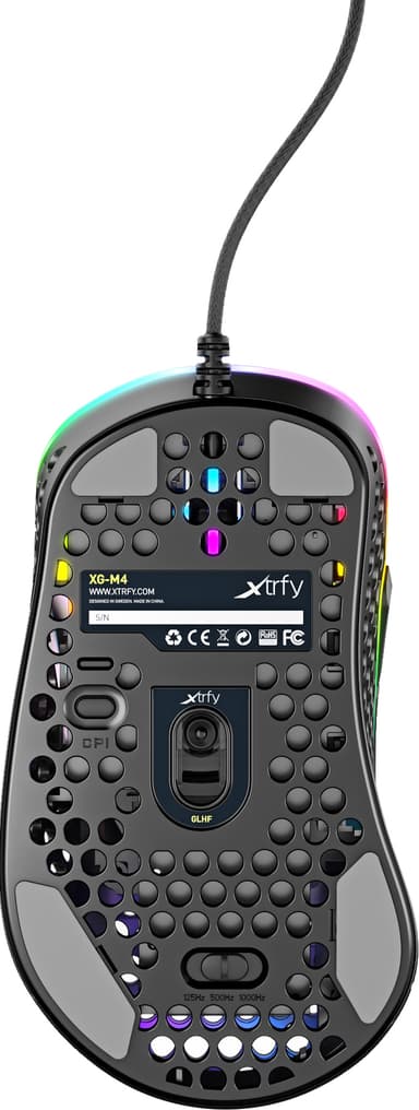 Xtrfy M4 RGB gaming mus (sort)