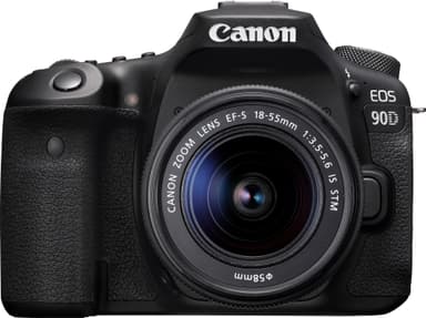 Canon EOS 90D DSLR kamera + EF-S  18-55 mm f/3.5-5.6 IS STM objektiv