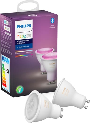 Philips Hue White and Color Ambiance elpærer 6W GU10