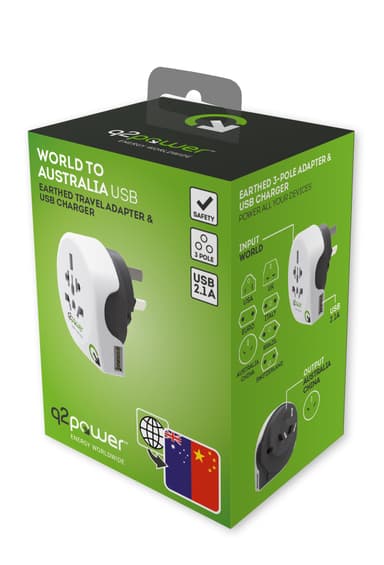 Q2Power World to Australia USB