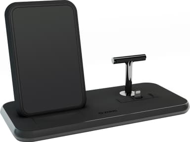 Zens dobbelt oplader QI og dock 220V 10W (sort)