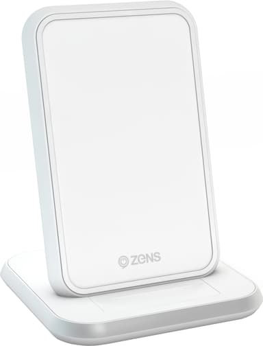 Zens Qi 220V 10W trådløs opladningsstander (hvid)