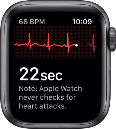 Apple Watch Series 5 40 mm (space grey aluminium/sort sportsrem)