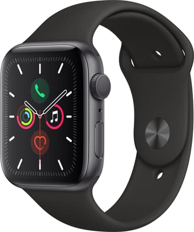 Apple Watch Series 5 44 mm (space grey alu/sort sportsrem) Apple Watch Series 5 44 mm (space grey alu/sort sportsrem)
