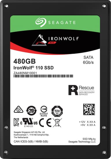 Seagate IronWolf 110 intern SSD til NAS (480 GB)