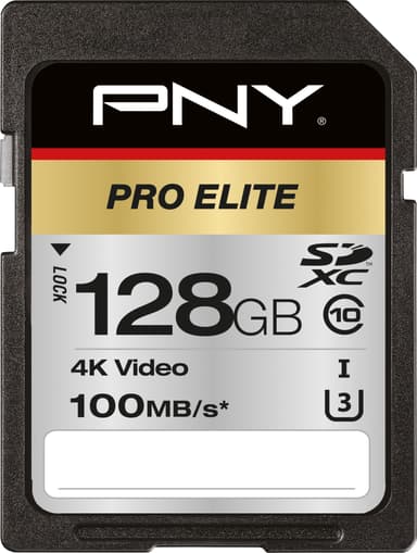 PNY Pro Elite SDXC hukommelseskort 128 GB