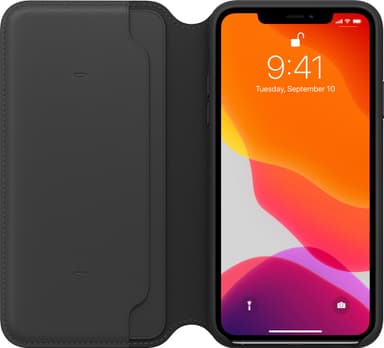 iPhone 11 Pro Max læder Folio cover (sort)