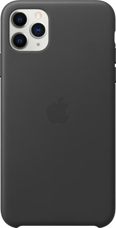 iPhone 11 Pro Max lædercover (sort)