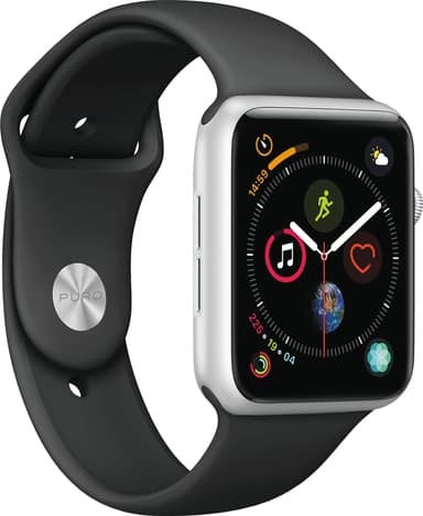 Puro Icon silikonesportsrem til Apple Watch 38-40 mm (sort)