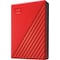 WD My Passport bærbar harddisk 4 TB (rød)
