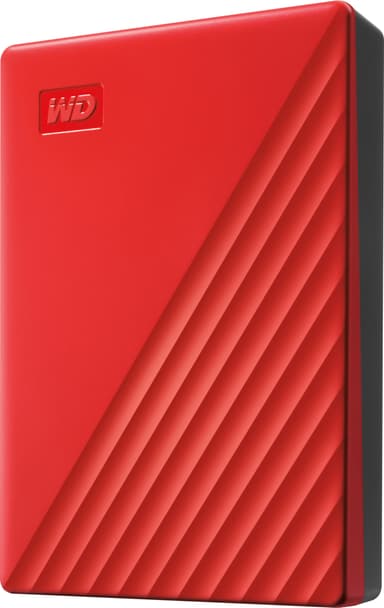 WD My Passport bærbar harddisk 4 TB (rød)