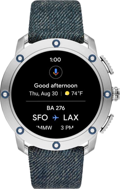 Diesel Axial smartwatch 48 mm (rustfrit stål/blå)