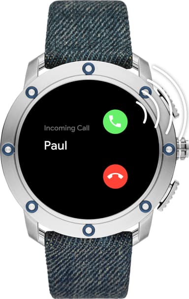 Diesel Axial smartwatch 48 mm (rustfrit stål/blå)