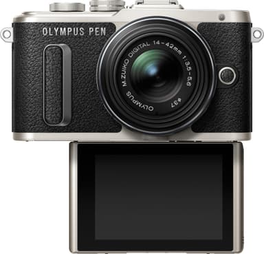 Olympus PEN E-PL8 kompakt systemkamera + 14-42 mm 1442 IIR sæt (sort)