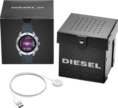 Diesel Axial smartwatch 48 mm (rustfrit stål/blå)
