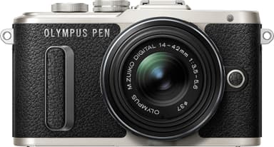 Olympus PEN E-PL8 kompakt systemkamera + 14-42 mm 1442 IIR sæt (sort)