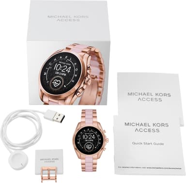 mk bradshaw rose gold smartwatch