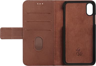 La Vie iPhone XR cover med pung (mocha brown)
