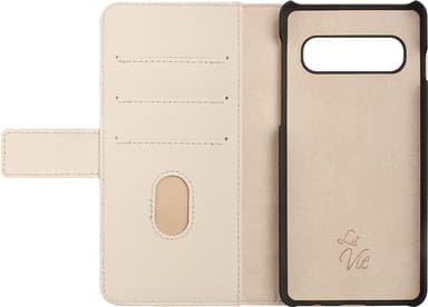 La Vie Samsung Galaxy S10 Plus etui med pung (cream beige)