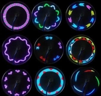 Cykellys hjul Effektfuld med 30 LED effekter