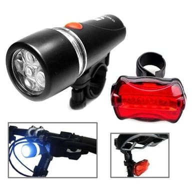 Cykellygte 5 LED - For og Bag