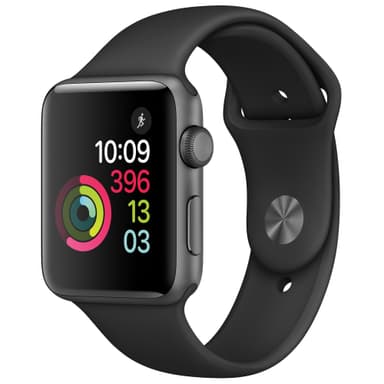 Apple Watch Series 2 - 42 mm - grå alu/sort sportsrem