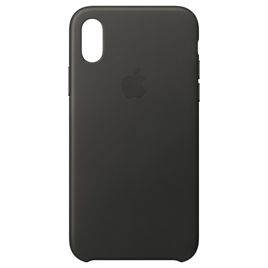 Apple iPhone X læderetui - charcoal grey