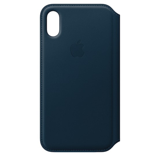 Apple iPhone X læder Folio cover - cosmos blue