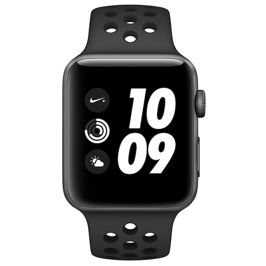 Apple Watch Series 3 Nike+ 38 mm (antracit/sort rem)