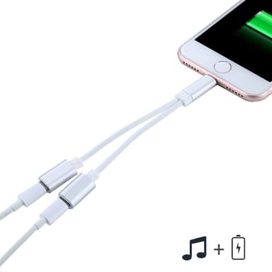 Dobbelt Lade / Mic / Headset Adapter iPhone 8 / 7