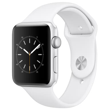 Apple Watch Series 2 - 42 mm - sølv alu/hvid sportsrem