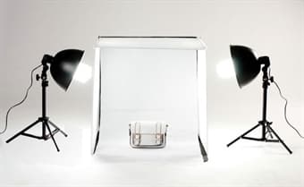 Fotostudio 60x60cm med dagslysbelysning