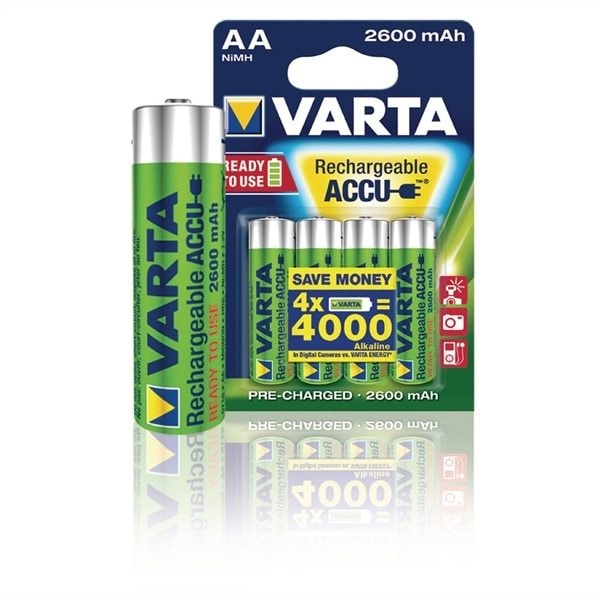 Varta Power 2600mAh AA-batterier (4-pak)
