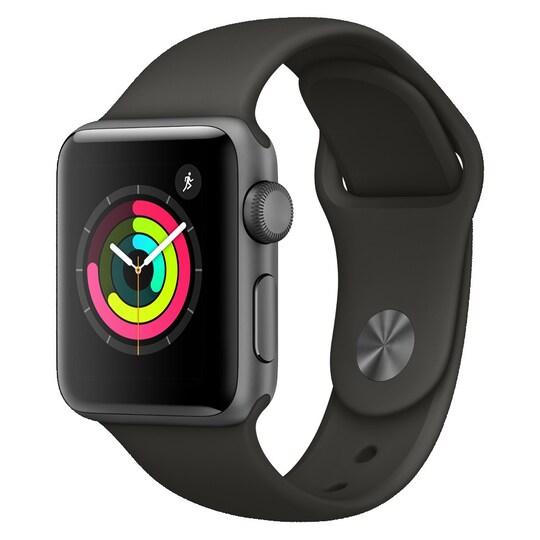 Apple Watch Series 3 38 mm (grå sportsrem)