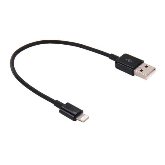 millimeter Jeg har erkendt det ejer USB-kabel til Lightning - Kort Model - Sort | Elgiganten